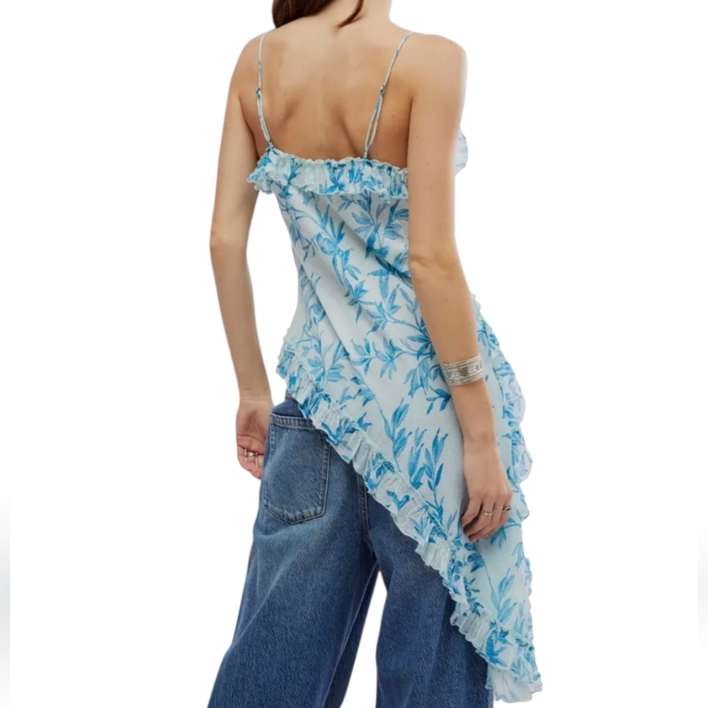 Free People ..Vida Asymmetric Hem Cotton Camisole...Size Medium